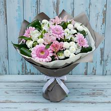 Букет цветов из:  Герберы, Альстромерии и Хризантемы #REPLACE_PRED# Козет