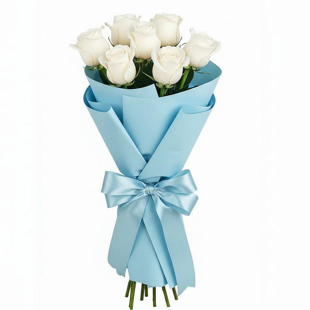 Букет 7 белых роз Проуд в Козет