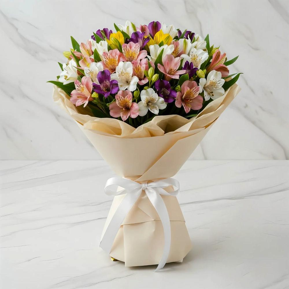 Букет цветов из: Альстромерии в Козет