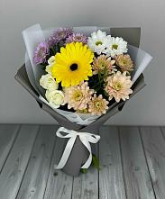 Букет цветов из:  Розы, Герберы и Хризантемы #REPLACE_PRED# Козет