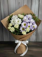 Букет цветов из:  Хризантемы и Розы в Козет