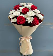 Букет цветов из:  Розы и Хризантемы в Козет