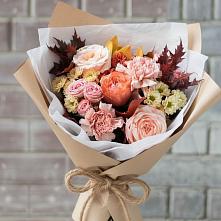 Букет цветов из:  Гвоздики, Хризантемы и Розы в Козет