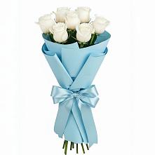 Букет 7 белых роз Проуд в Козет