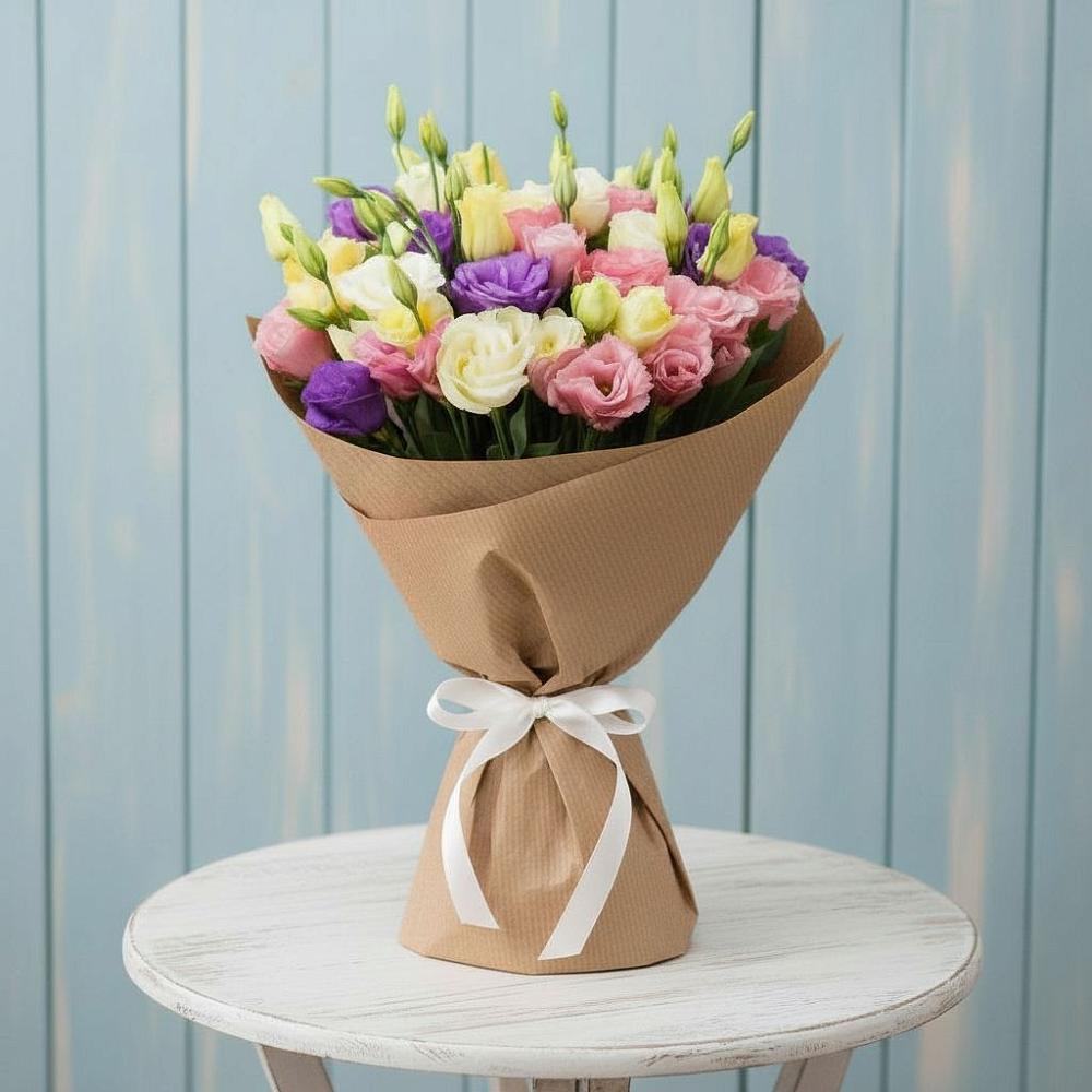 Букет цветов из: Лизиантусы в Козет