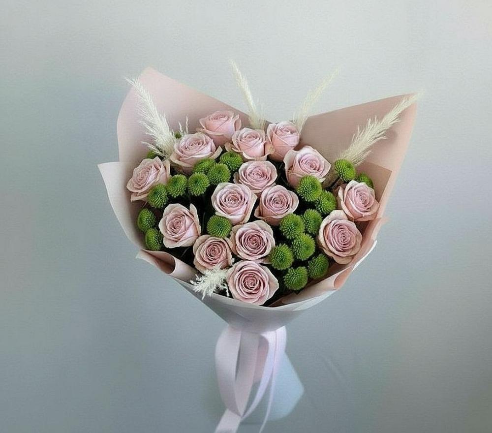 Букет цветов из: Розы и Хризантемы в Козет