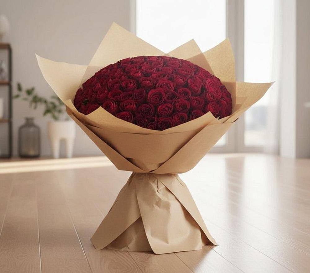 Букет 101 Красная роза в Козет
