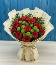 Букет цветов из:  Розы и Хризантемы в Козет