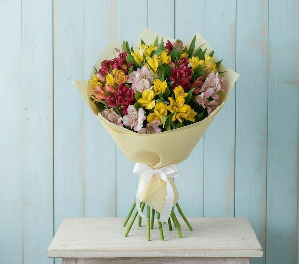 Букет цветов из: Альстромерии в Козет