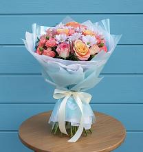 Букет цветов из:  Хризантемы и Розы #REPLACE_PRED# Козет