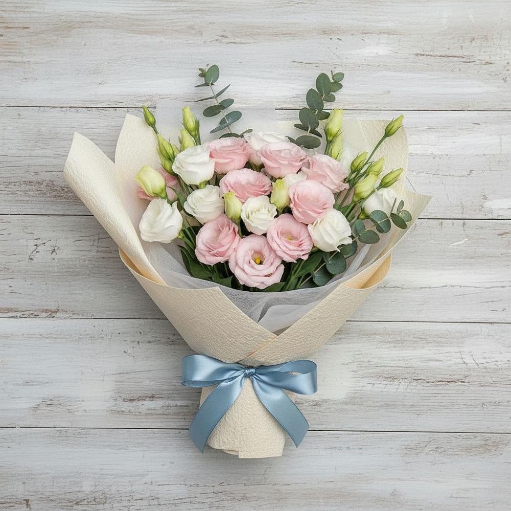 Букет цветов из: Лизиантусы в Козет